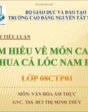 Tiểu luận: Tìm hiểu về món canh chua cá lóc Nam Bộ