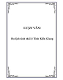 LUẬN VĂN: Du lịch sinh thái ở Tỉnh Kiên Giang