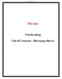 Tiểu luận: Internet - Báo mạng điện tử