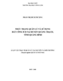 Luận văn Thạc sĩ Quản lý tài nguyên và môi trường: Thực trạng quản lý và sử dụng đất công ích tại huyện Quảng Trạch, tỉnh Quảng Bình