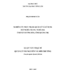 Luận văn Thạc sĩ Quản lý tài nguyên và môi trường: Nghiên cứu thực trạng quản lý và sử dụng đất nghĩa trang, nghĩa địa ở huyện Hướng Hóa, tỉnh Quảng Trị