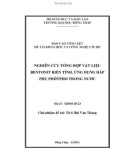 Báo cáo tổng kết đề tài khoa học và công nghệ cấp bộ: Nghiên cứu tổng hợp vật liệu bentonit biến tính, ứng dụng hấp phụ phốtpho trong nước