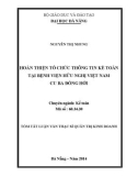 Tóm tắt Luận văn Thạc sĩ Quản trị kinh doanh: Hoàn thiện tổ chức thông tin kế toán tại Bệnh Viện Hữu Nghị Việt Nam Cu Ba Đồng Hới