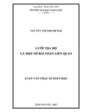 Luận văn Thạc sĩ Toán học: Lưới tọa độ và một số bài toán liên quan