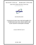 Luận án Tiến sĩ Vật lý: Ứng dụng kỹ thuật hạt nhân để nghiên cứu ô nhiễm kim loại nặng trong không khí tại Hà Nội dùng chỉ thị rêu sinh học