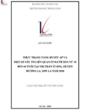 Luận văn Thạc sĩ Y tế công cộng: Thực trạng tăng huyết áp và một số yếu tố liên quan ở người dân từ 18 đến 60 tuổi tại thị trấn Ít Ong, huyện Mường La, Sơn La năm 2020