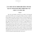 Luận văn Thạc sĩ Kinh tế: Các nhân tố tác động đến dòng vốn FDI ​tại các nước đang phát triển khu vực Châu Á và Châu Ph