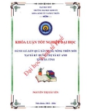 Khóa luận tốt nghiệp: Đánh giá kết quả xây dựng NTM tại xã Kỳ Hưng, thị xã Kỳ Anh, tỉnh Hà Tĩnh