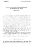 Báo cáo toán học: Functional calculus with sections of an analytic space 