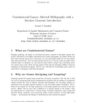 Báo cáo toán học: Combinatorial Games: Selected Bibliography with a Succinct Gourmet Introduction