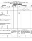 Đề thi học kì 1 môn Công nghệ lớp 9 năm 2022-2023 có đáp án - Trường TH&THCS Phước Năng, Phước Sơn