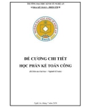 Đề cương chi tiết học phần Kế toán công