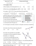Đề thi giữa học kì 2 môn Toán lớp 6 năm 2022-2023 có đáp án - Trường THCS Ngô Sĩ Liên