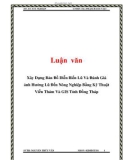 Luận văn: Xây Dựng Bản Đồ Diễn Biến Lũ Và Đánh Giá ảnh Hưởng Lũ Đến Nông Nghiệp Bằng Kỹ Thuật Viễn Thám Và GIS Tỉnh Đồng Tháp