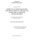 Luận văn Thạc sĩ Hóa học: Nghiên cứu xác định paracetamol bằng phương pháp Von-Ampe hòa tan sử dụng điện cực biến tính với Fe3O4-graphene