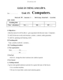 Giáo án unit 15: Computers - Tiếng Anh 8 - GV.Hoàng Thu Hiền