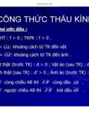 Bài giảng vật lý : Ảnh của một vật qua thấu kinh - Công thức thấu kinh part 3