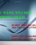 Chức năng tổ chức trong quản lý giáo dục