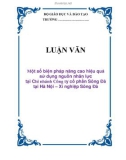 LUẬN VĂN: Một số biện pháp nâng cao hiệu quả sử dụng nguồn nhân lực tại Chi nhánh Công ty cổ phần Sông Đà tại Hà Nội – Xí nghiệp Sông Đà