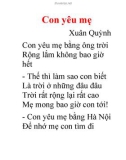 Bài thơ Con yêu mẹ 