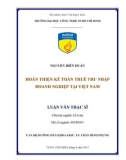 Luận văn Thạc sĩ Kế toán: Hoàn thiện kế toán thuế thu nhập doanh nghiệp tại Việt Nam