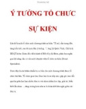 Ý tưởng tổ chức sự kiện