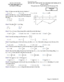 Đề thi thử THPTQG lần 7 năm học 2017-2018 môn Toán - Sở GD&ĐT Hà Nội - Mã đề 123