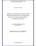 Tóm tắt Luận án Tiến sĩ: Nghiên cứu ảnh hưởng của một số yếu tố nông sinh học đến khả năng nhân giống bằng vảy củ hoa lily Belladonna tại miền Bắc Việt Nam