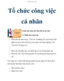 Phương pháp tổ chức công việc cá nhân