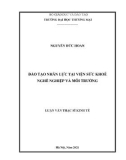 Luận văn Thạc sĩ Kinh tế: Đào tạo nhân lực tại Viện sức khoẻ nghề nghiệp và môi trường