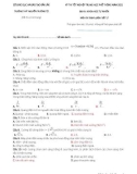 Đề thi thử tốt nghiệp THPT năm 2021 môn Vật lí có đáp án - Trường THPT Nguyễn Trường Tộ