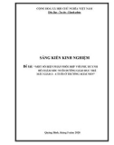 Sáng kiến kinh nghiệm Mầm non: Một số biện pháp phối hợp với phụ huynh để chăm sóc nuôi dưỡng giáo dục trẻ mẫu giáo 3-4 tuổi ở trường Mầm non