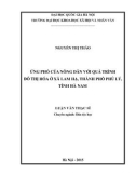 Luận văn Thạc sĩ Dân tộc học: Ứng phó của nông dân với quá trình đô thị hóa ở xã Lam Hạ, thành phố Phủ Lý, tỉnh Hà Nam