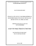 Luận văn Thạc sĩ Quản lý đất đai: Ứng dụng viễn thám và GIS trong thành lập bản đồ hiện trạng sử dụng đất trên địa bản huyện Mường Tè, tỉnh Lai Châu