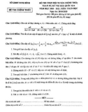 Đề thi chọn đội tuyển HSG dự thi quốc gia môn Toán 12 năm 2020-2021 - Sở GD&ĐT Ninh Bình
