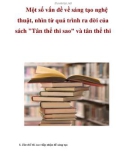 Một số vấn đề về sáng tạo nghệ thuật, nhìn từ quá trình ra đời của sách Tân thể thi sao và tân thể thi_1