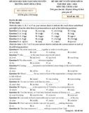 Đề thi tuyển sinh vào lớp 10 môn Tiếng Anh năm 2023-2024 - Trường THPT Sông Công, Thái Nguyên