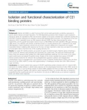 báo cáo khoa học: Isolation and functional characterization of CE1 binding proteins