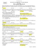 Đề luyện thi ĐH số 1 môn Vật lí năm 2011- 2012 - Mã đề 612 (Kèm đáp án)