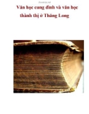 Văn học cung đình và văn học thành thị ở Thăng Long_2