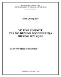 Luận văn Thạc sĩ Toán học: Về tính Cofinite của mô đun đối đồng điều địa phương suy rộng