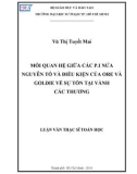 Luận văn Thạc sĩ Toán học: Mối quan hệ giữa các P.I nửa nguyên tố và điều kiện của Ore và Goldie về sự tồn tại vành các thương