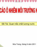 Đề tài: Quan trắc chất lượng nước