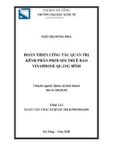 Tóm tắt Luận văn Thạc sĩ Quản trị kinh doanh: Hoàn thiện công tác quản trị kênh phân phối sim thuê bao Vinaphone Quảng Bình