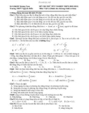 ĐỀ THI THỬ TỐT NGHIỆP THPT(2010-2011) Môn: Vật Lí (Dành cho chương trình cơ bản) - Trường THPT Nguyễn Hiền