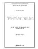 Luận văn Thạc sĩ Tài chính Ngân hàng: Tác động của đầu tư công đến dòng vốn FDI tỉnh Bình Dương: Tiếp cận dữ liệu chuỗi