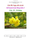 Chủ đề: Ngày tết của bé (25 - 36 tháng) - Tuần 2