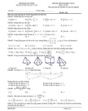 Đề thi thử Đại học lần 2 môn Toán - Sở GD&ĐT Hà Tĩnh - Mã đề 002