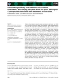 Báo cáo khoa học: Substrate speciﬁcity and inhibition of brassinin hydrolases, detoxifying enzymes from the plant pathogens Leptosphaeria maculans and Alternaria brassicicola