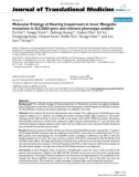 báo cáo hóa học: Molecular Etiology of Hearing Impairment in Inner Mongolia: mutations in SLC26A4 gene and relevant phenotype analysis